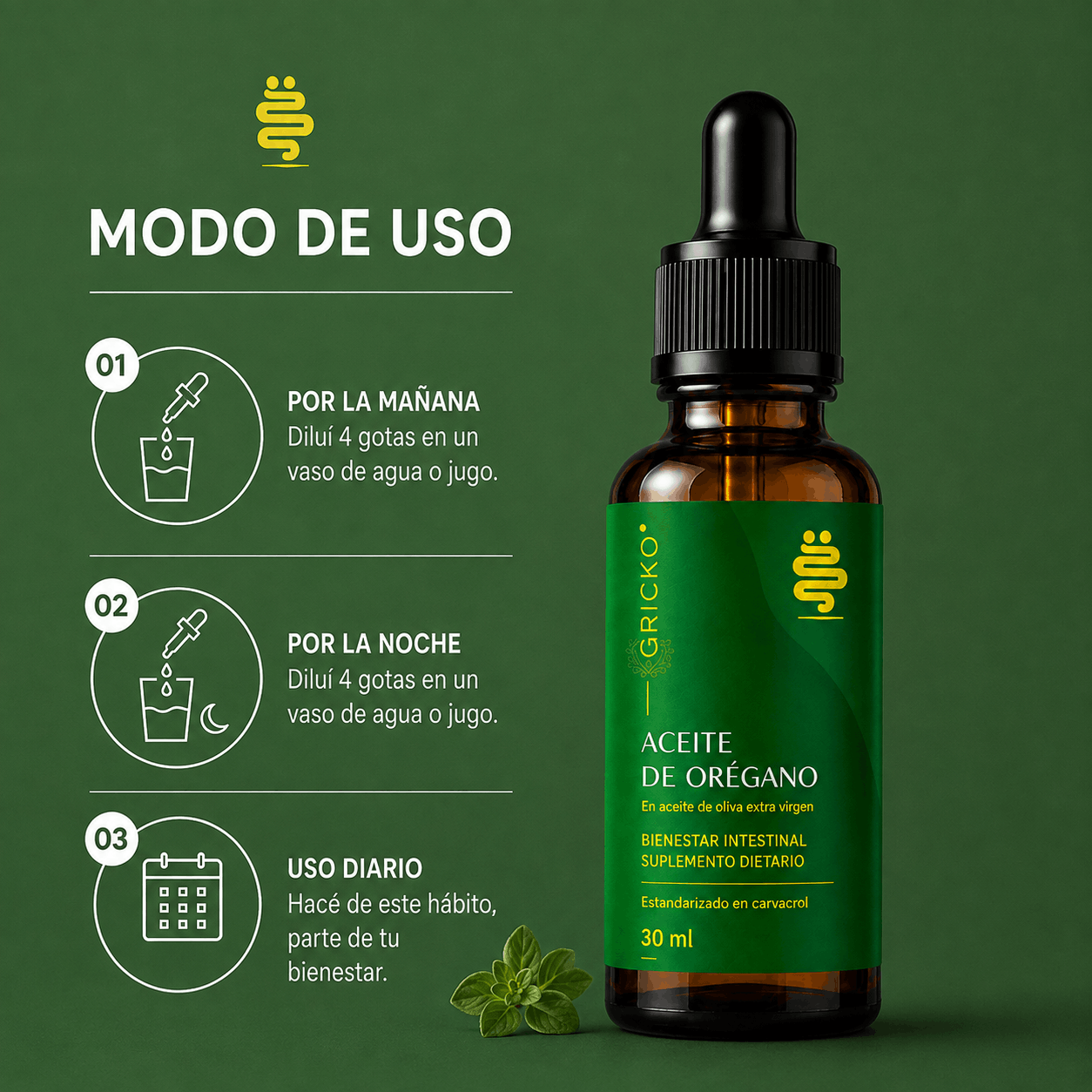 Aceite de Oregano del Mediterraneo alto en Carvacrol