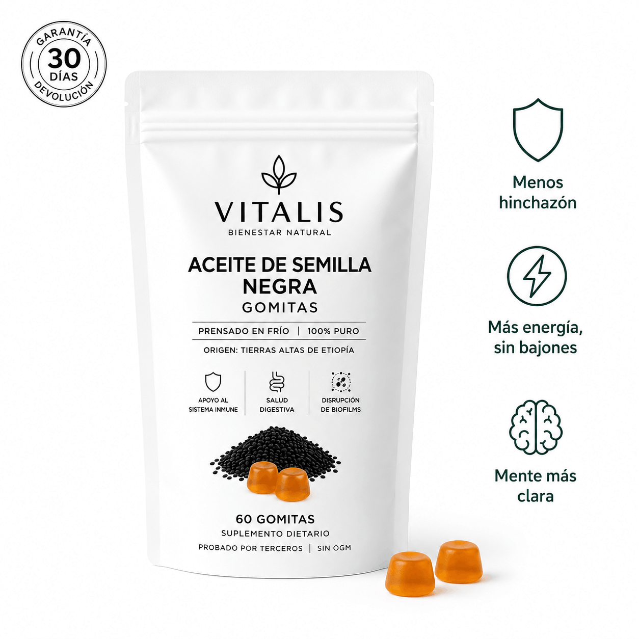 Gomitas de Aceite de Semilla negra Etíope