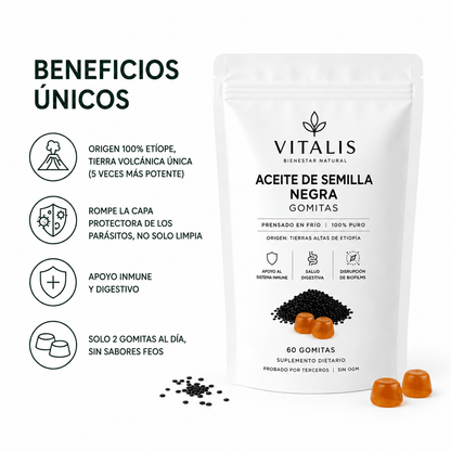 Gomitas de Aceite de Semilla negra Etíope