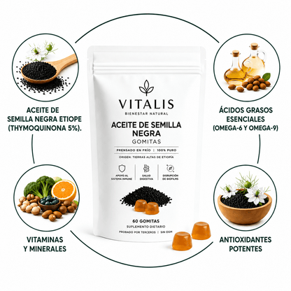 Gomitas de Aceite de Semilla negra Etíope